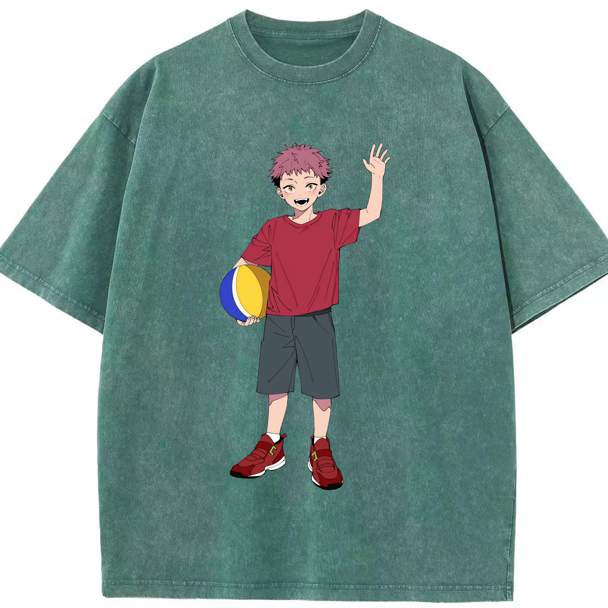 （画像用） 呪術廻戦 Jujutsu Kaisen 綿100% ヴィンテージ風 半袖Tシャツ（フロントプリント）